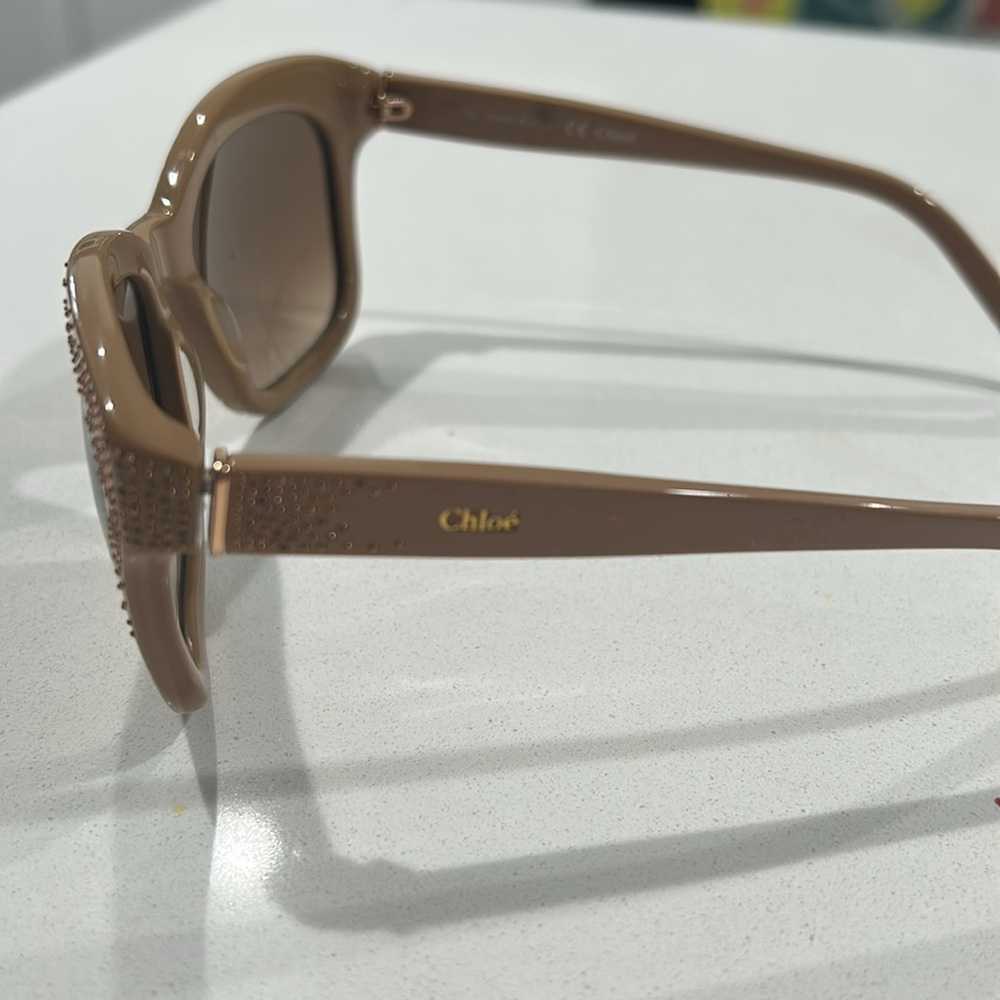 Chloe Cat Eye Women’s Suzanna Studded Sunglasses in Nude - Picture 5 of 8